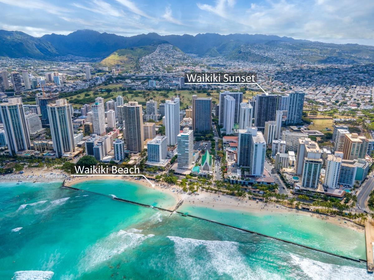 Waikiki Sunset Mountain View Near Beach With Parking Honolulu Exterior foto